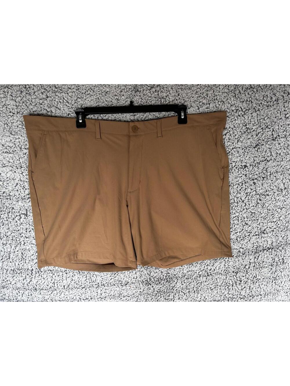 FLX Premium Shorts Mens 52 Brown 8” Inseam Stretch Big & Tall NWT